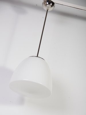 Mid-Century Opaline and Chrome Pendant Light, 1970s-IND-1779992