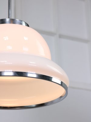 Mid-Century Opaline & Chrome Pendant Lamp-HGJ-1440814