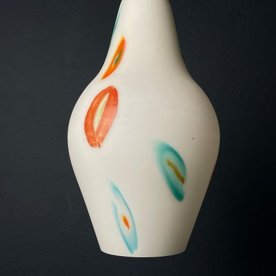 Mid-Century Opaline Murano Glass Pendant Lamp from Stilnovo, 1950s-WQC-1720909