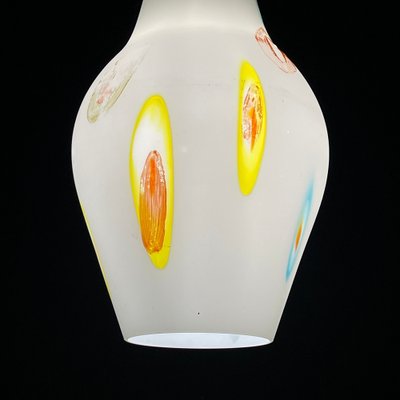 Mid-Century Opaline Murano Glass Pendant Lamp from Stilnovo, 1950s-WQC-1720909