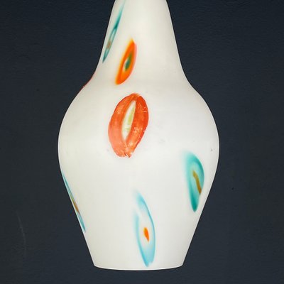 Mid-Century Opaline Murano Glass Pendant Lamp from Stilnovo, 1950s-WQC-1720909