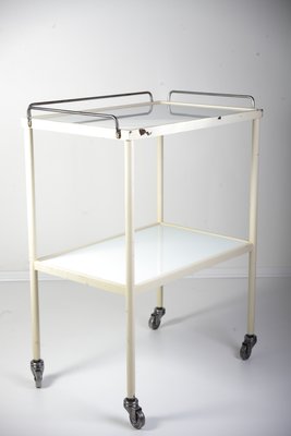 Mid-Century Opaxit Glass Medical Trolley Set of 2, 1960s-IND-911649