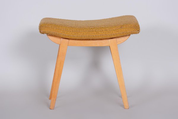 Mid-Century Orange Beech Stool, 1960s-WHY-731032