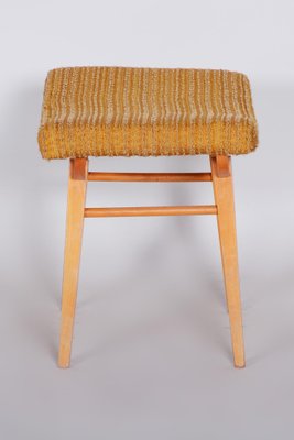 Mid-Century Orange Beech Stool, 1960s-WHY-731032