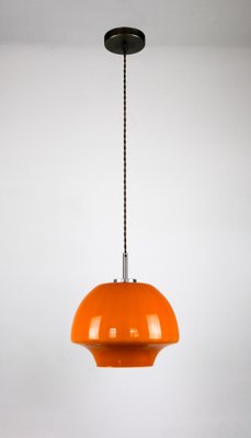 Mid-Century Orange Glass Pendant Lamp-HGJ-738990