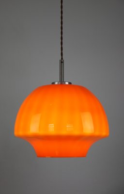 Mid-Century Orange Glass Pendant Lamp-HGJ-738990