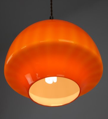 Mid-Century Orange Glass Pendant Lamp-HGJ-738990