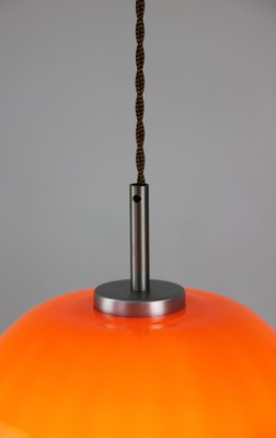 Mid-Century Orange Glass Pendant Lamp-HGJ-738990