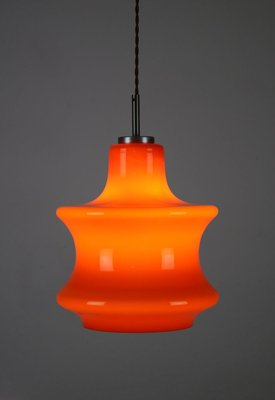 Mid-Century Orange Glass Pendant Lamp, 1970s-HGJ-728151