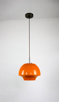 Mid-Century Orange Glass Pendant Lamp-HGJ-738990