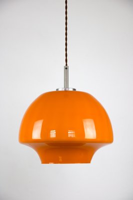 Mid-Century Orange Glass Pendant Lamp-HGJ-738990