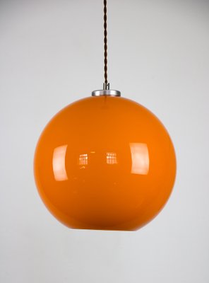 Mid-Century Orange Glass Pendant Lamp-HGJ-738985