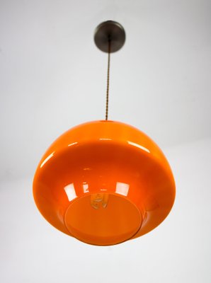 Mid-Century Orange Glass Pendant Lamp-HGJ-738990