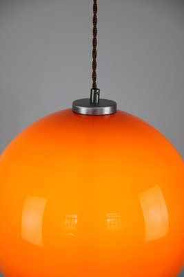 Mid-Century Orange Glass Pendant Lamp-HGJ-738985