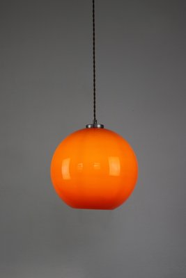 Mid-Century Orange Glass Pendant Lamp-HGJ-738985