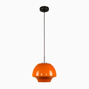 Mid-Century Orange Glass Pendant Lamp-HGJ-738990