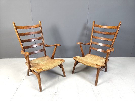 Mid-Century Organic Armchairs by De Ster Gelderland, 1960s, Set of 2-IRH-2035604