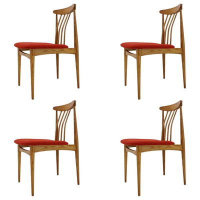 Mid-Century Organic Beech Dining Chairs, 1960s, Set of 4-TZ-970541