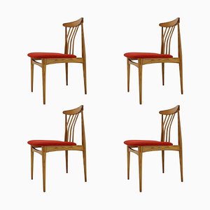 Mid-Century Organic Beech Dining Chairs, 1960s, Set of 4-TZ-970541