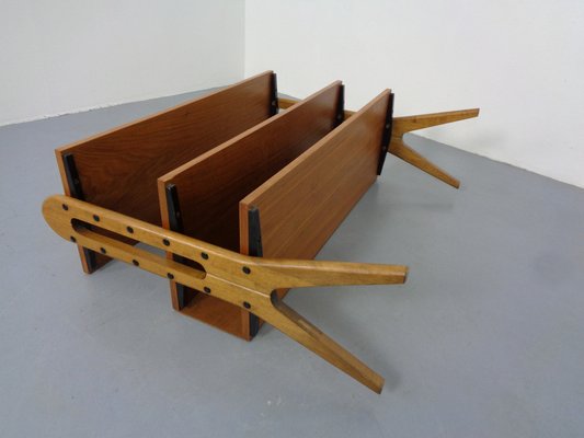 Mid-Century Organic Teak Bookcase by Karl Nothhelfer, 1950s-RDW-1767773