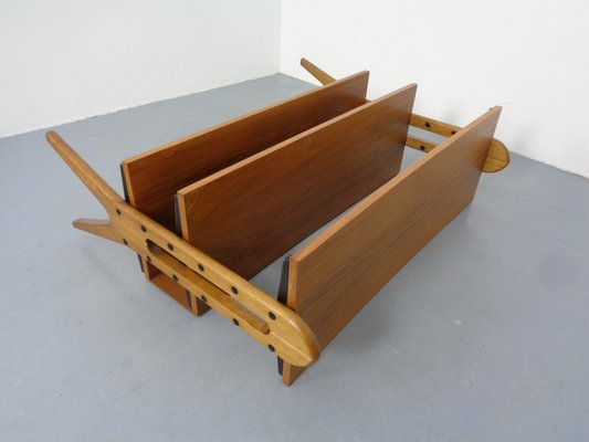 Mid-Century Organic Teak Bookcase by Karl Nothhelfer, 1950s-RDW-1767773