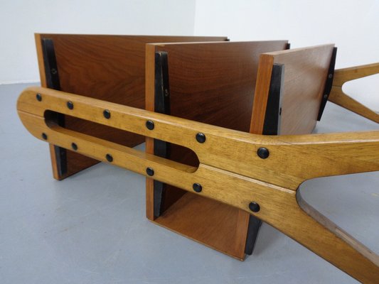 Mid-Century Organic Teak Bookcase by Karl Nothhelfer, 1950s-RDW-1767773