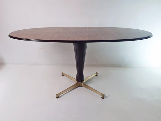 Mid-Century Oval Dining Table, Italy, 1960s-FO-1821426