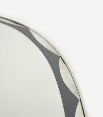 Mid-Century Oval Wall Mirror attributed to Metalvetro Galvorame, Italy, 1970s-LYQ-1754994