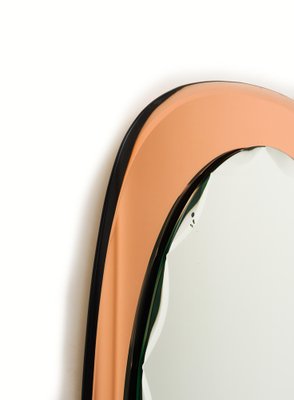 Mid-Century Oval Wall Mirror from Cristal Arte, Italy, 1960s-LYQ-1738315