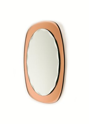 Mid-Century Oval Wall Mirror from Cristal Arte, Italy, 1960s-LYQ-1738315