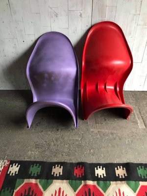 Mid-Century Panton Chairs by Verner Panton for Vitra, Set of 2-OXJ-896946