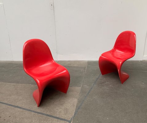 Mid-Century Panton Side Chairs by Verner Panton for Vitra Herman Miller, Set of 2-UAH-1078700