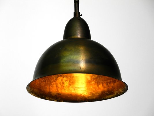 Mid-Century Patinated Brass Church Pendant Lamp-RR-956296