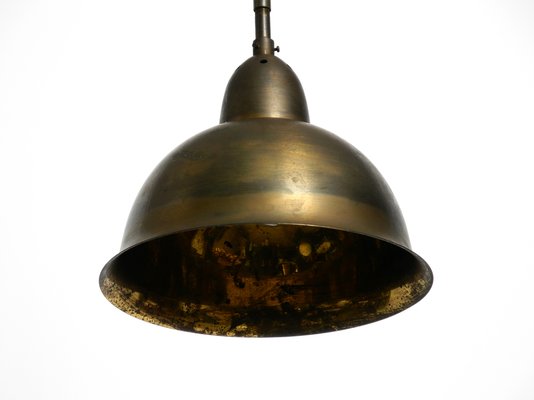 Mid-Century Patinated Brass Church Pendant Lamp-RR-956296