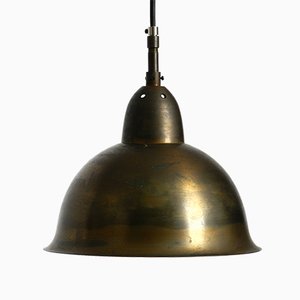 Mid-Century Patinated Brass Church Pendant Lamp-RR-956296