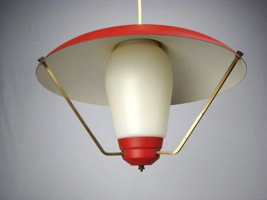 Mid-Century Pendant Lamp in Metal and Plastic, 1950s-SFQ-1792316