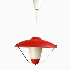 Mid-Century Pendant Lamp in Metal and Plastic, 1950s-SFQ-1792316