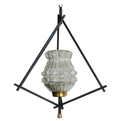 Mid-Century Pendant Lamp on Tripod Metal Frame-ARU-1073196