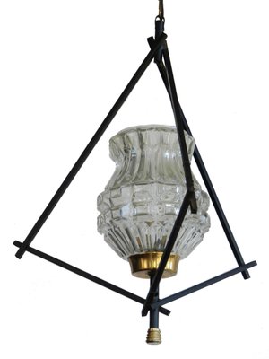 Mid-Century Pendant Lamp on Tripod Metal Frame-ARU-1073196