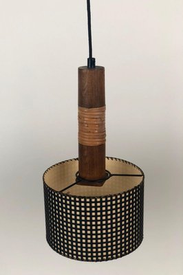 Mid-Century Pendant Lamp with 3 Elements from Werkstätte Hagenauer Wien, Austria, 1950s-BAF-763463