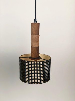 Mid-Century Pendant Lamp with 3 Elements from Werkstätte Hagenauer Wien, Austria, 1950s-BAF-763463