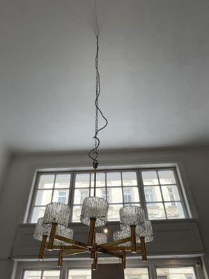 Mid-Century Pendant Lamp with 8 Glass Shades-SEI-963913