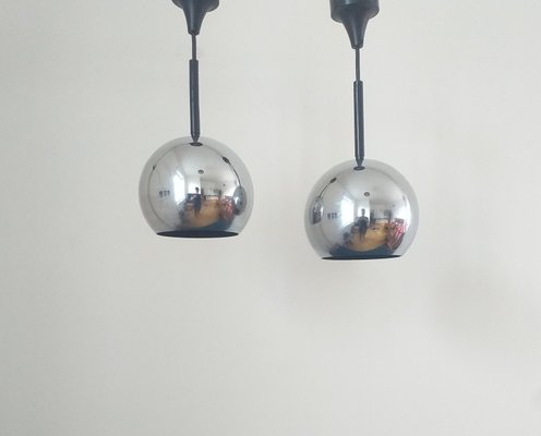 Mid-Century Pendant Lamps by Motoko Ishii for Staff Leuchten, Germany, 1970s, Set of 2-TZ-1016718