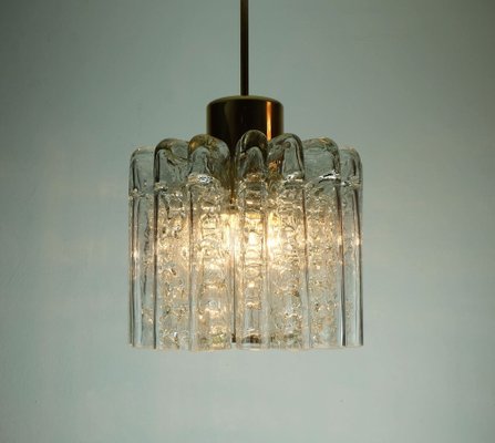 Mid-Century Pendant Light Chandelier with 16 Glass Tubes from Doria Leuchten, 1960s-FH-1787030