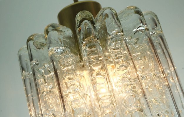 Mid-Century Pendant Light Chandelier with 16 Glass Tubes from Doria Leuchten, 1960s-FH-1787030