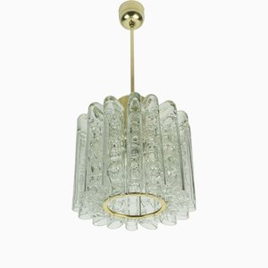 Mid-Century Pendant Light Chandelier with 16 Glass Tubes from Doria Leuchten, 1960s-FH-1787030