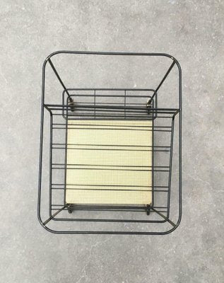 Mid-Century Perforated Metal Bar Serving Cart-UAH-1078808