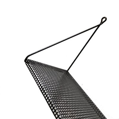 Mid-Century Perforated Metal Magazine Rack & Shelf, Set of 2-NUX-1275121