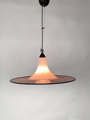 Mid-Century Pink and Black Murano Glass Pendant Light from Seguso, 1970s-JDR-1125937