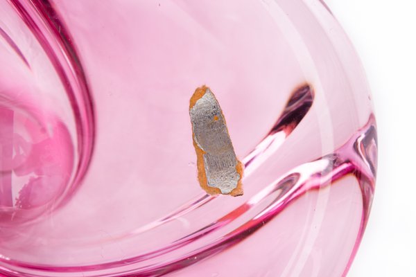 Mid-Century Pink Crystal Bowl from Val Saint Lambert, 1950s-FSD-605623